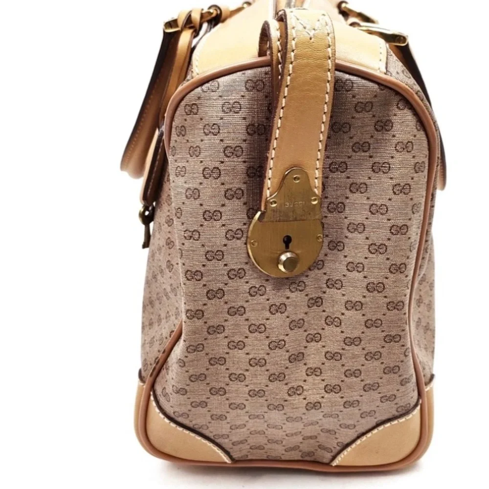 Designer Beige and Brown UNISex Bag